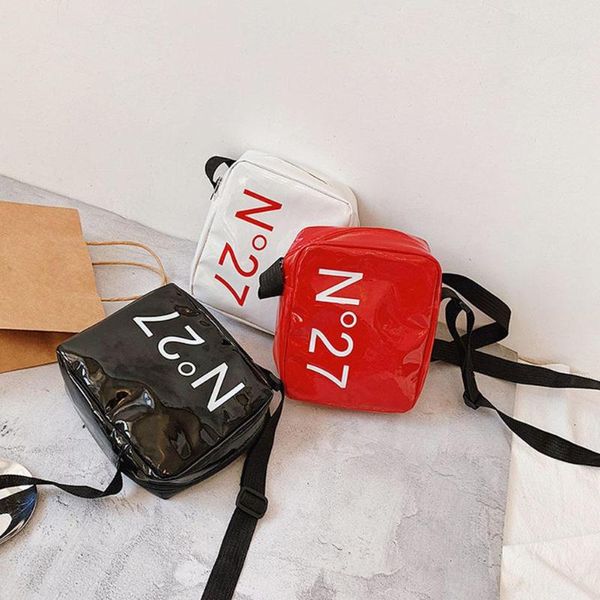 

women shoulder bags simple patent leather shopping simple letter printing crossbody handbags ladies travel zipper bags