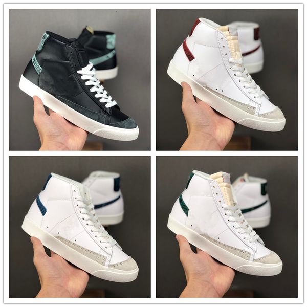 

new blazer mid 77 vntg high help running casual shoes for men women chaussures fashion designer sneakers trainers size 36-44, Black