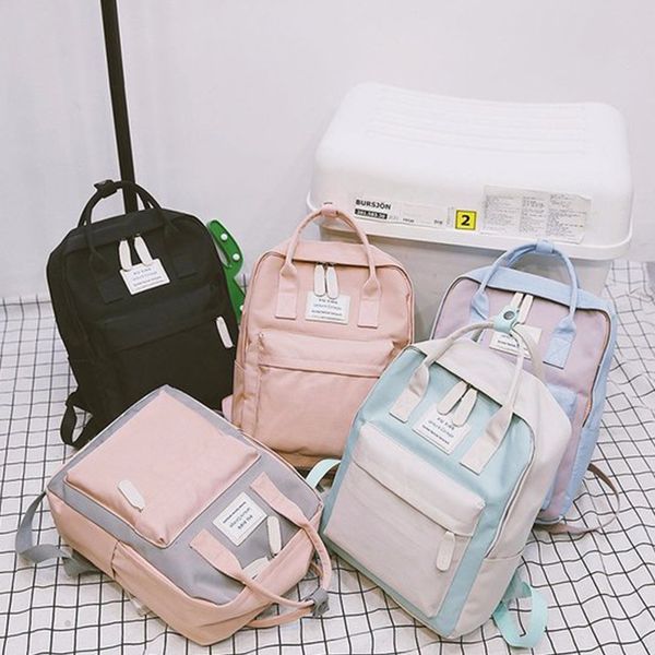 

2019 female canvas travel backpack women mochila feminina sac a dos back pack school bags for teenage girl rucksack