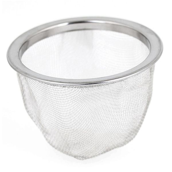 

63mm silver tone stainless steel wire mesh tea leaves spice strainer basket