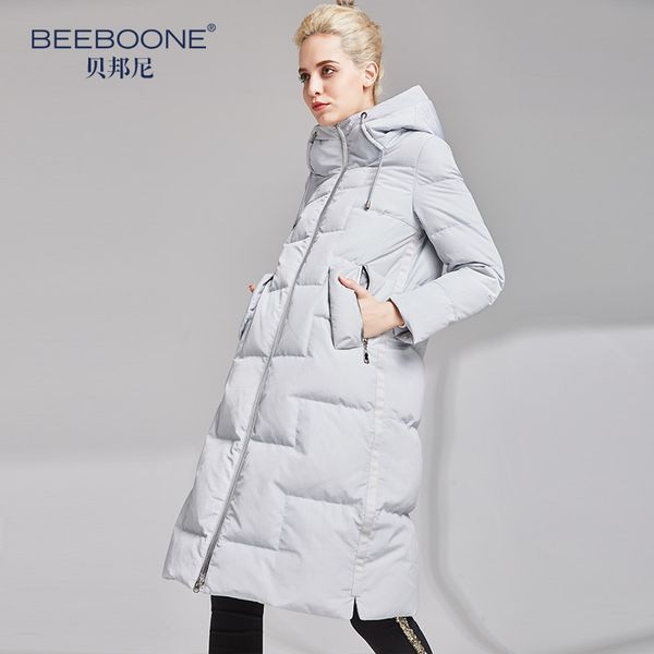 

beeboone счетчики аутентичные 2018 длинный раздел мода пуховик женщины прилив, чтобы согреться, Black