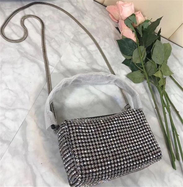 

designer handbag women's bags luxury shoulder bag diamond shiny small square bag dinner fashion mini handbag sweet flap 2