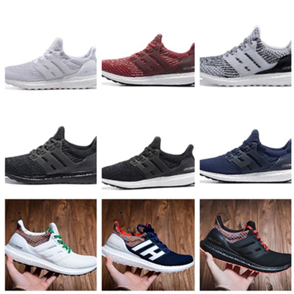 

2019 New Ultraboost 3.0 4.0 Uncaged Sports Running Shoes Men Women Ultra Boost 3.0 III Primeknit Runs White Black Athletic Shoes Size 36-47