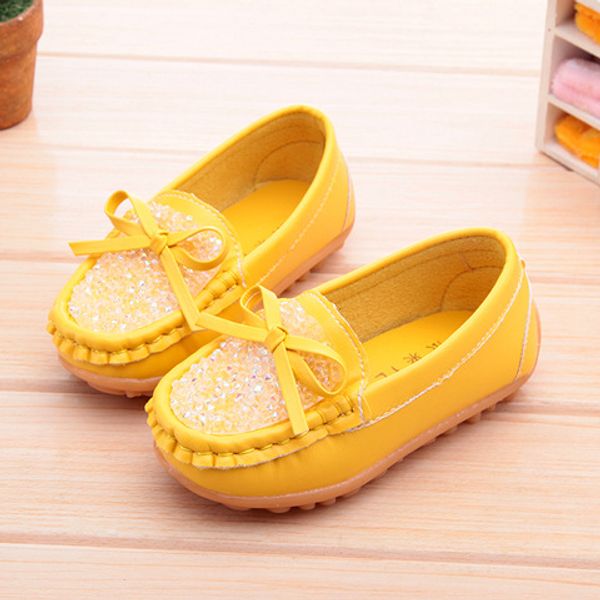 

children' leather shoes spring 2019 brand fashion leather rhinestone boys and girls spring and autumn shoes kids, Black;grey