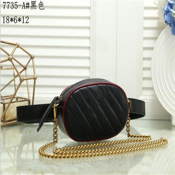 

new women waist bag packs fashion black pu classic chest handbag ladies belt cross body bags