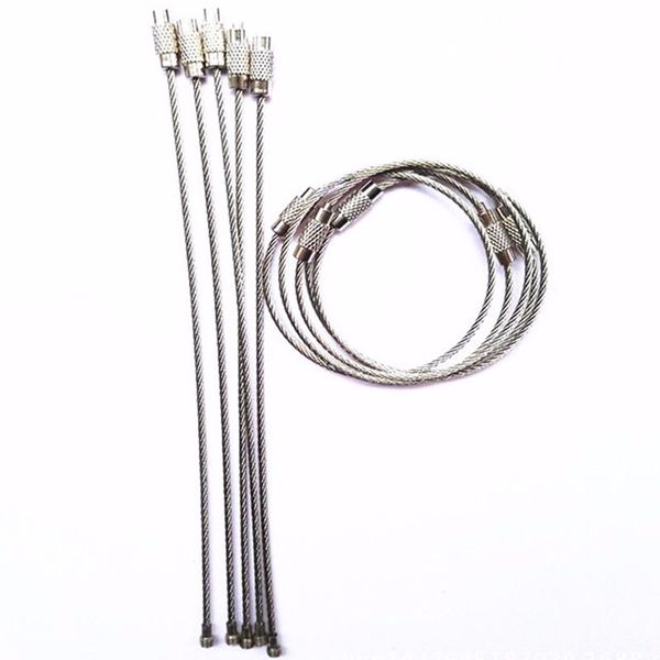 

stainless steel wire keychain wire rope key chain carabiner cable key ring keyring for outdoor hiking