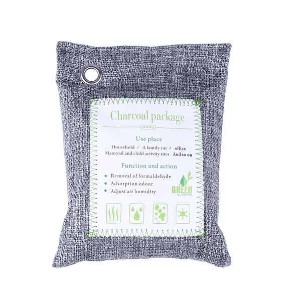 

bamboo charcoal air purifying bag 200g dehumidified air freshener for car home wardrobe drawer freshener fragrance sachet bag#20