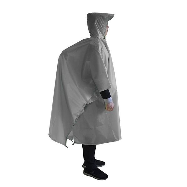 

3-in-1 multi-function raincoat outdoor rainproof sky curtain beach floor 0.280kg solid yellow, gray mat