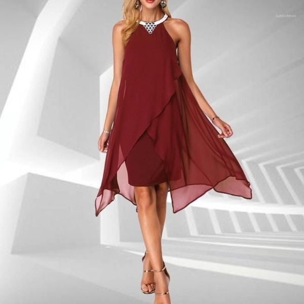 

knee length apparel womens halter zipper dresses females clothes womens designer casual dresses fashion panelled sleeveless, Black;gray