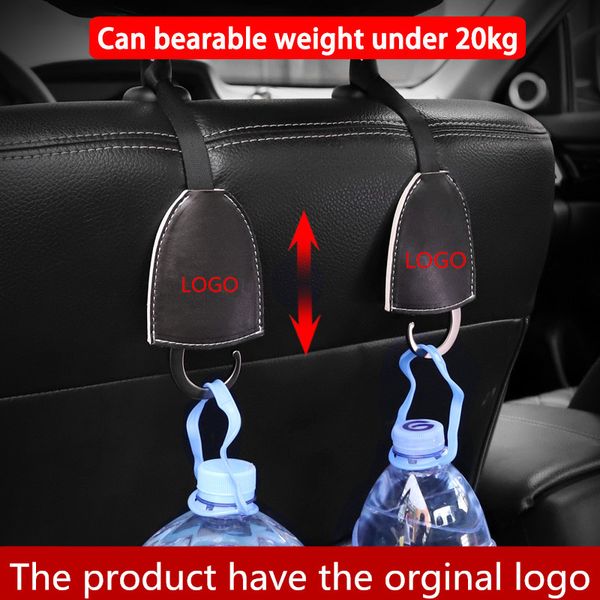 

leather multifunction hook up universal car seat back hooks hangers organizer for logo light for a3 a4 a5 b8 b6 a6 c6 q5 q7