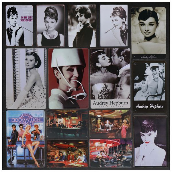 

классический фильм сексуальные красоты девушки леди стены стикеры pub club vintage metal plate art iron картина налет олово знаки retrotinti