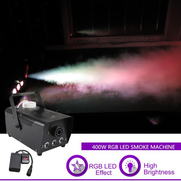 Sharelife Mini 400W RGB LED Taşınabilir Uzaktan Kumanda Beyaz Duman DJ Parti göster Sahne Aydınlatma Etkisi Sis Makinesi RGB400