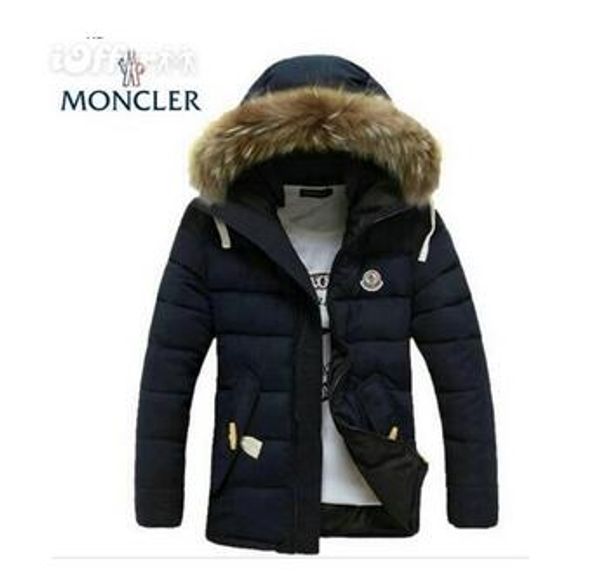 

Men 039 kodiak down jacket hoodie fur fa hionable winter coat warm parka man 039 down, Black