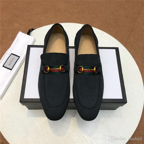 

20fw 38~45 large size moccasins mens red bottom fringed loafers tassels formal wedding leather shoes pointed toe slip on dress shoe cqcq4, Black