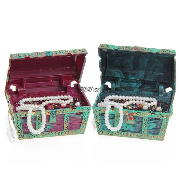 

treasure chest shaped aquarium air action ornament fish tank aquascaping decor n27 drop ship