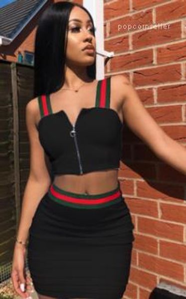 

наряды комплекты одежды женские платья костюмы из двух частей растениеводство топы юбки 2 шт. дизайнерские сексуальные костюмы, White