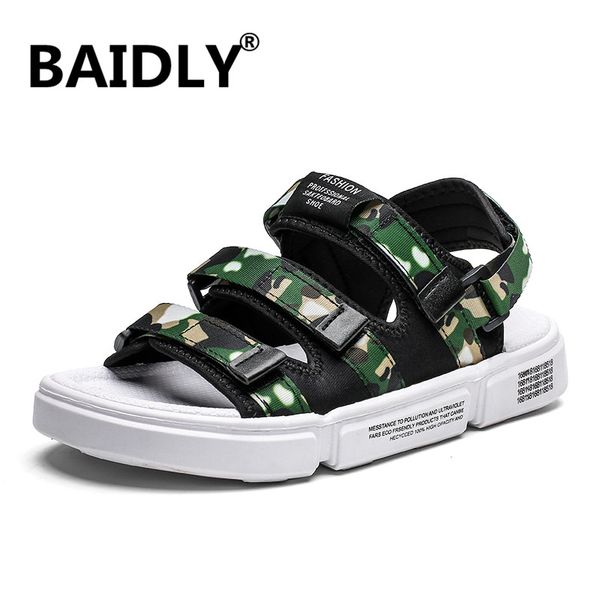 

summer casual shoes new men sandals gladiator sandals open toe platform outdoor beach sandal rome footwear, Black
