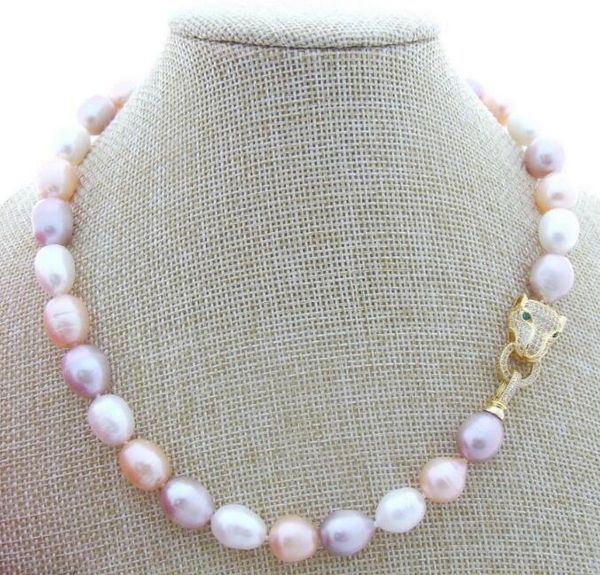 

gorgeous 11-13mm south sea multicolor pearl necklace 18" 36, Silver