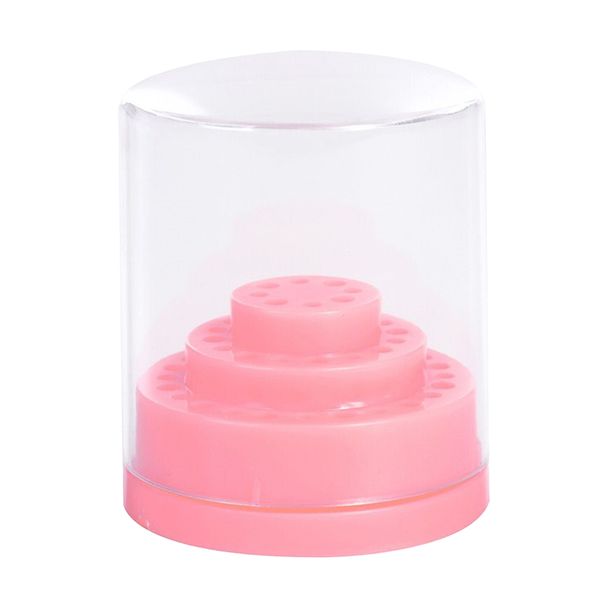 

plastic nail drill bits holder dustproof cuticle clean nail drill bit storage case manicure tool