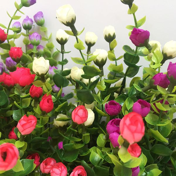 

1 bouquet 6 colors artificial flower decoration office flower l grass green artificial grass wedding plastic flower fake plants