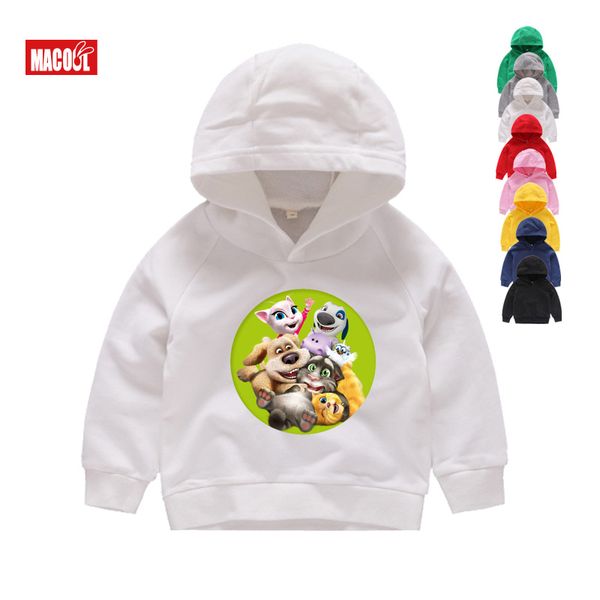

kids white hoodies sweatshirts favorite online games can speak tom cat prints boy hoodies sweatshirts tom cat and his friends, Black