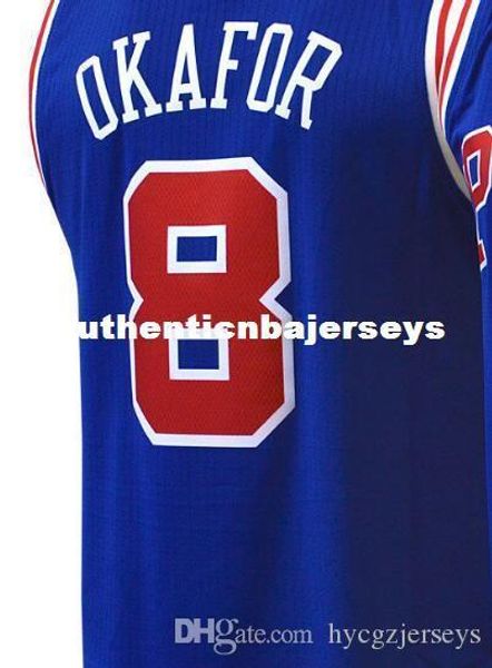 

jahlil okafor #8 hwc jersey mens vest size xs-6xl stitched basketball jerseys ncaa, Black;blue