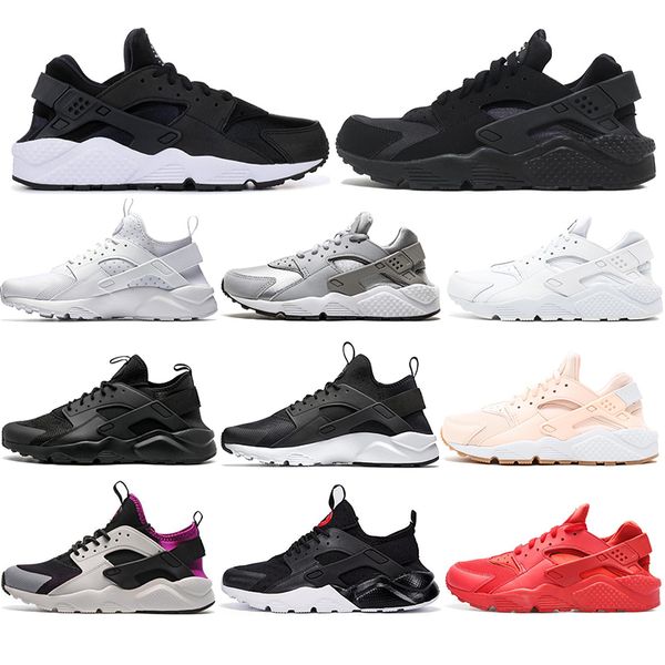 

with socks 2019 fashion huarache run ultra running shoes for men women triple black white red breathable mens trainer sports sneakers 36-45