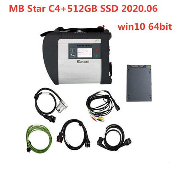 

2020.06 mb star c4 with lastest full software 512gb ssd mb sd connect compact 4 diagnostic tool dhl ing