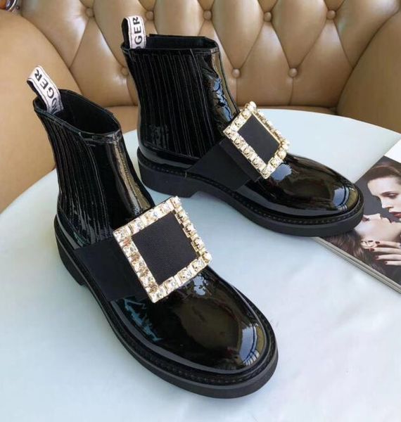 

designer boots women genuine leather wrinkled leather diamond classic high black boot girl party fashion martin boots 35-40 01