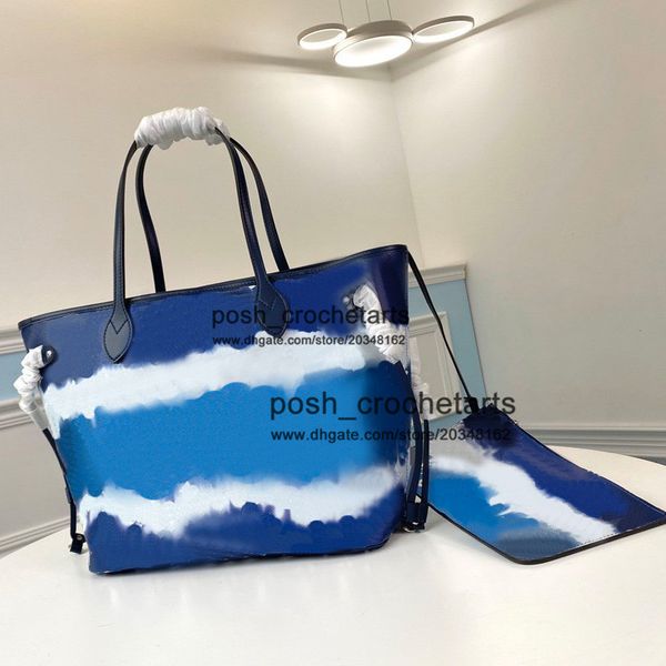 

designer tie dye tote for women's luxury handbag purses pastel designer tote with matching pouch great grade women's tite dye fash