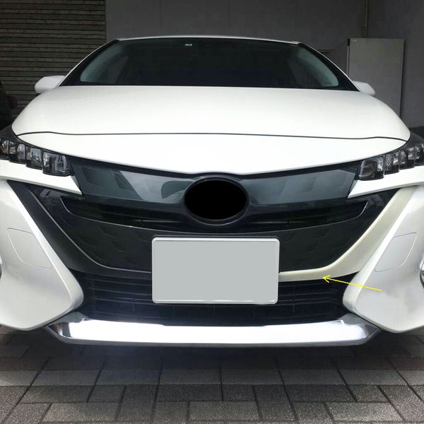 

high flying front middle grille cover frame decorative trim abs 2pcs for toyota prius phv for prius plug-in hybrid 2017 2018