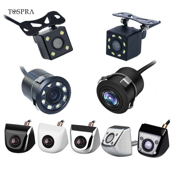 

tospra car rear view camera 4/8 led night vision reversing auto parking monitor ccd waterproof 170 degree hd video car camera