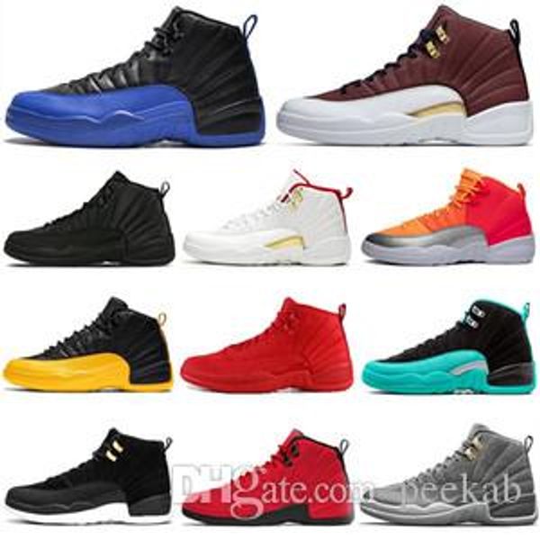 

game ball punch 12 12s mens basketball shoes reverse taxi fiba flu game bulls gym red sports sneakers 40-47