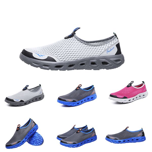 

men women running shoes triple bule pink grey white yellow net breathable shoes mens designer sport sneakers size 35-41, White;red