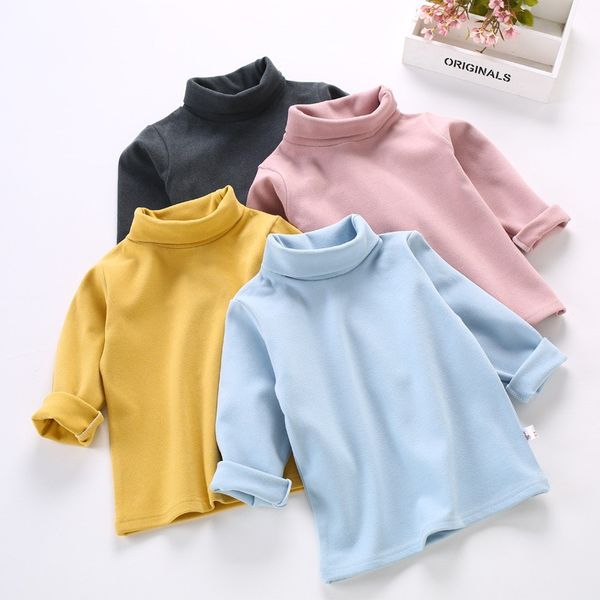 

cute turtleneck kids sweaters children clothes fashion boys sweaters girls fitted baby for winter autumn soft full sleeve 1-6y, Blue
