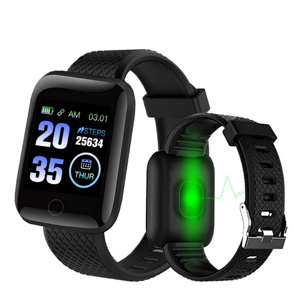 

d13 smart watch wristband sports fitness blood pressure heart rate call message reminder pedometer 116 plus smartwatch for dhl