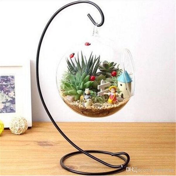 

wholesales round ball with one hole hydroponic plant flower hanging glass vase container home ornament vase planters & pots garden