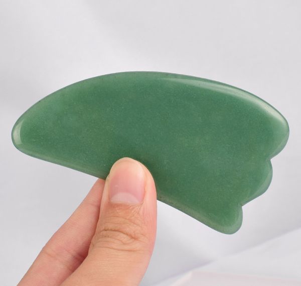 Best Seller de alta qualidade natural Guasha Raspagem corpo da ferramenta Massage Rosto Slimming Board Verde Gua Sha