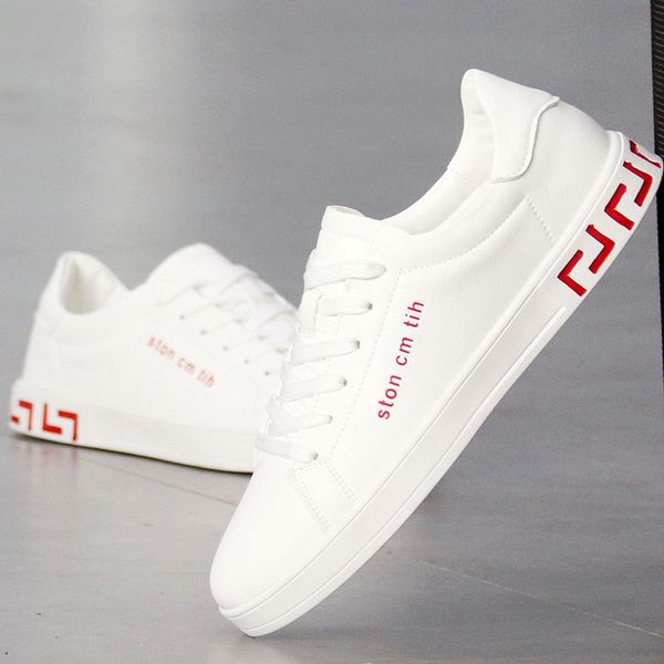 

2019 men's spring student leisure all-matching small white lightweight shoes casual comfortable skateboard shoes men u1-110, Black