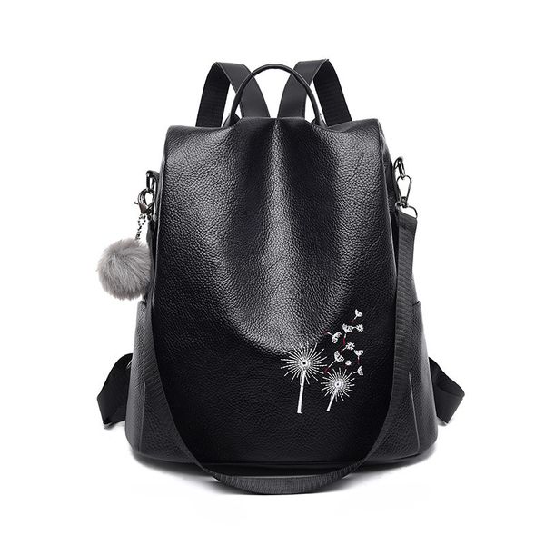 

embroidery dandelion women backpacks ladies backbag anti-theft female travel back bag teenager girls student school bags mochila