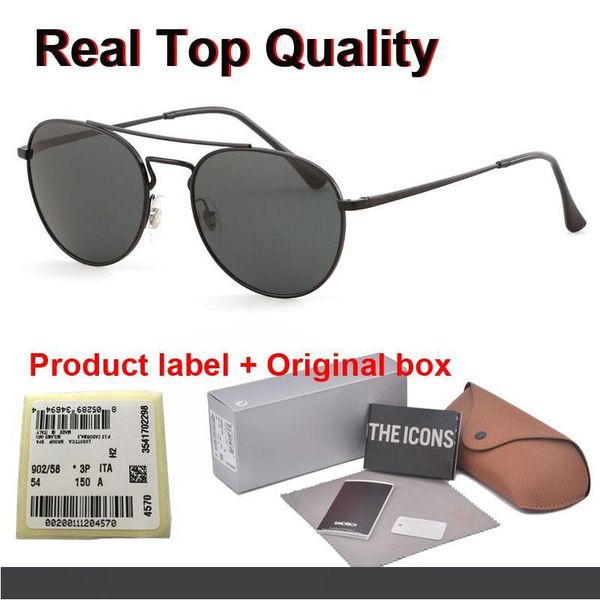 

классический бренд дизайнер круглые солнцезащитные очки мужчины женщины металлическая рама стеклянная линза очки очки ретро солнцезащитные о, White;black