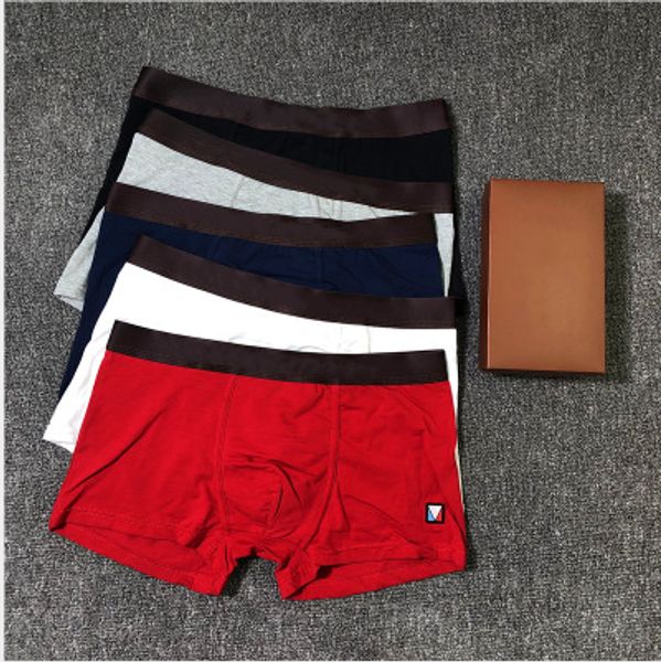 

2020 fashion designer mens boxers new arrival men brand underwear luxury underpants with letter printed with box 5 colors size -2xl yf20414, Black;white