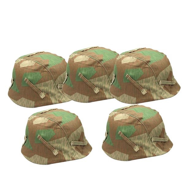 

5pcs repro wwii german m35 m40 m42 camouflage reversible helmet cover splinter camo volleyball shorts, Black;white