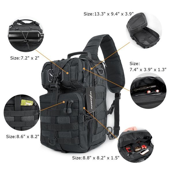 

tactical backpack assault pack sling army molle waterproof edc rucksack bag for sportage outdoor hiking camping hunting 20l