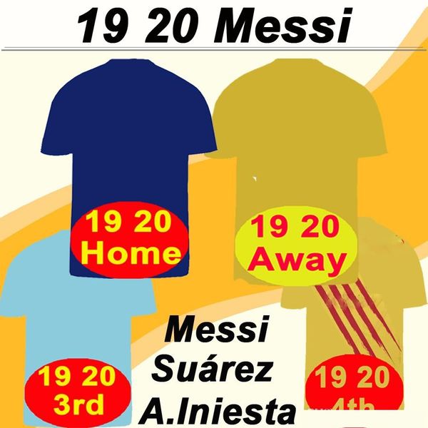 

19 20 messi griezmann home away 3rd mens soccer jerseys 18 suarez pique coutinho dembele football shirts rakitic f. de jong short uniform, Black;yellow