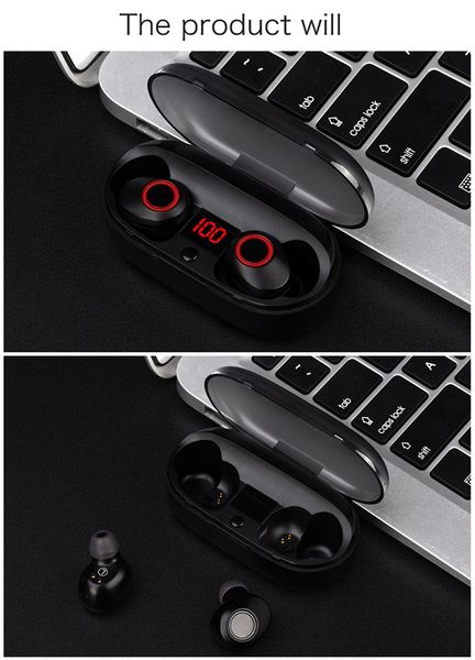 

j29 mini tws wireless bluetooth earphone 5.0 ipx5 waterproof heavy bass earbuds headphones with charging box for iphone android
