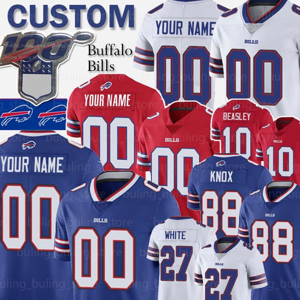 

88 daw on knox jer ey cu tom bill 26 devin ingletary buffalo 20 frank gore 21 poyer 10 cole bea ley mith hyde milano reed football, Black;red