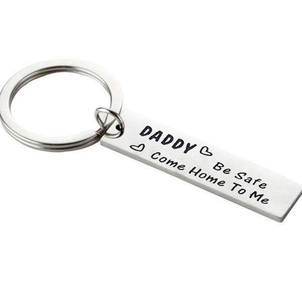 

chain for pants simple keychain bags man key chain daddy women key holder couples keyring fashion alloy porte clef, Silver