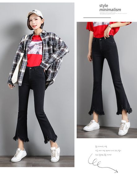 

jin yi lai black leisure flash micro loudspeaker trousers, Blue