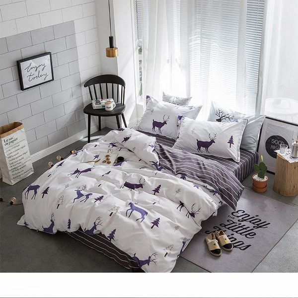 Textiles Stylish Simplicity Christmas Elk Striped Cartoon 3